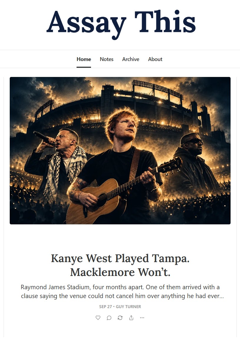 Assay This, front page